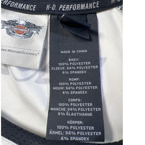 HARLEY-DAVIDSON Performance Motorcycles Raglan T-Shirt Women's White Black  XL - Picture 9 of 12